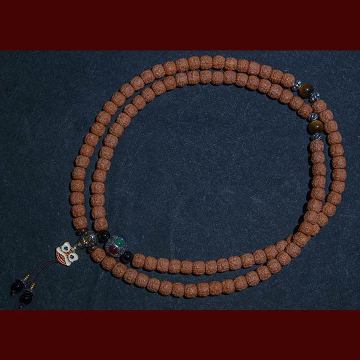 Tibet 108 Mala Beads Rudraksha Bodhi Seed Zodiaco Cinese Natale Buddha Ricchezza Braccialetto Charm