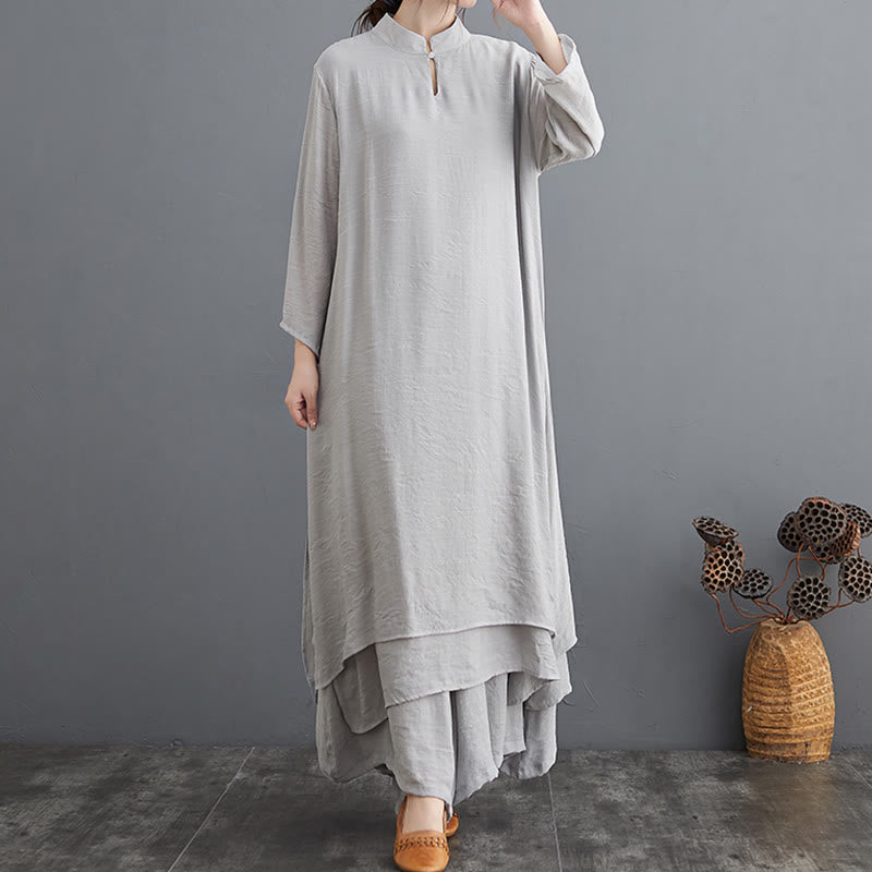 Buddha Stones Modello semplice Meditazione Preghiera Spirituale Zen Pratica Yoga Abbigliamento Donna Set