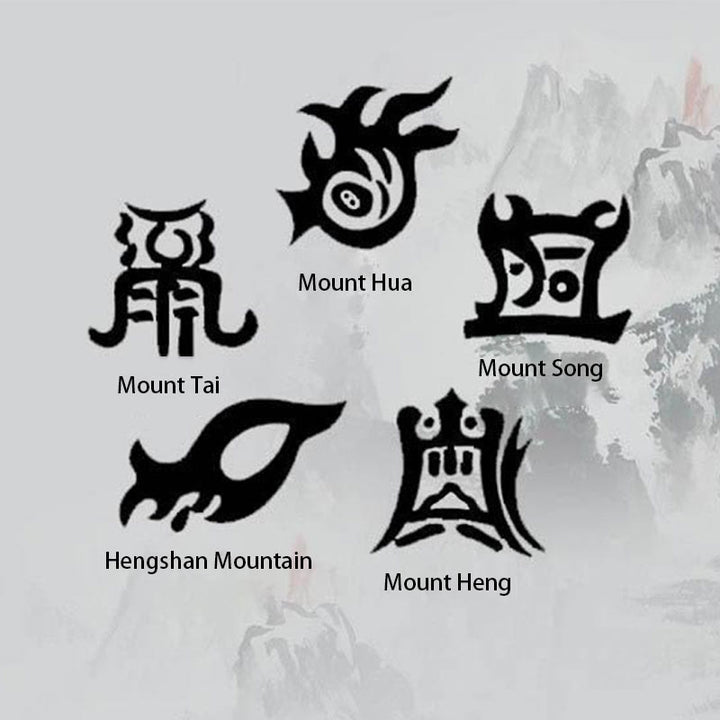 Buddha Stones Ossidiana nera Taoismo Cinque montagne sacre Mantra a nove caratteri Intagliato Purificazione Yin Yang Collana pendente - image 12