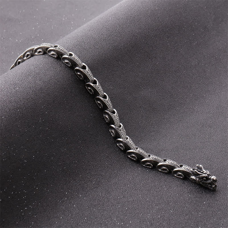 Collana con ciondolo in acciaio al titanio con motivo a drago Buddha Stones - image 6