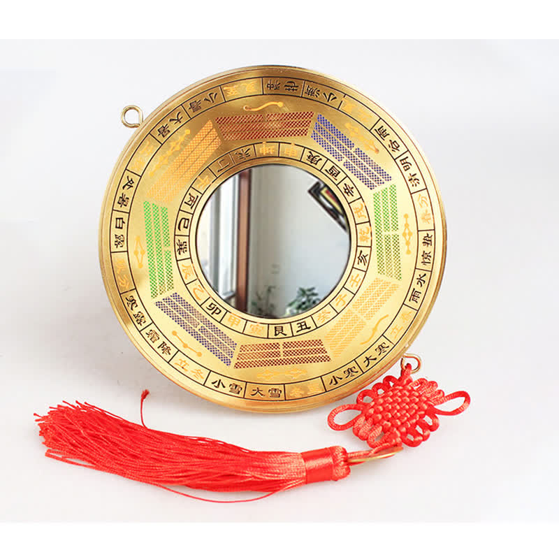Mappa Feng Shui Bagua Moneta di rame Mappa energetica dell'equilibrio del nodo cinese - 16 centimetri - Mappa Bagua delle Quattro Stagioni - Specchio convesso - image 9