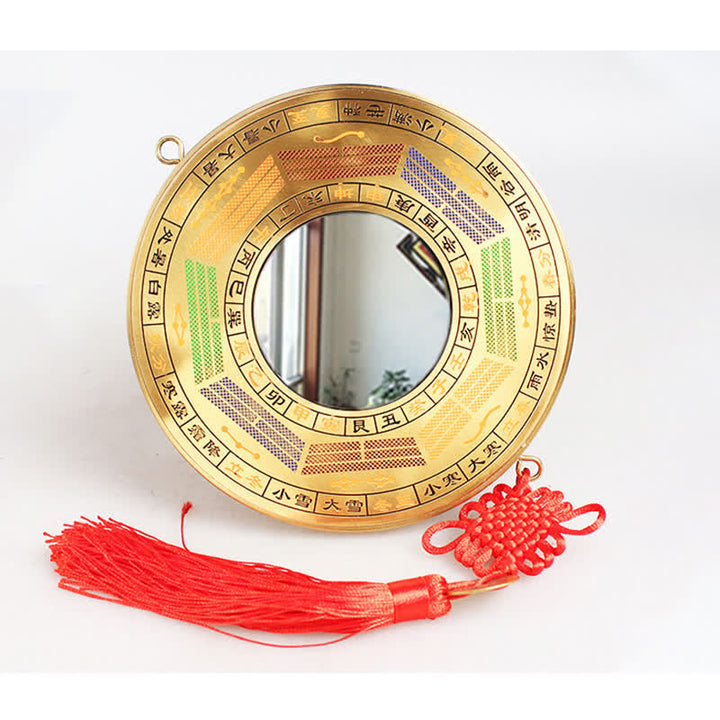 Mappa Feng Shui Bagua Moneta di rame Mappa energetica dell'equilibrio del nodo cinese - 16 centimetri - Mappa Bagua delle Quattro Stagioni - Specchio convesso - image 9
