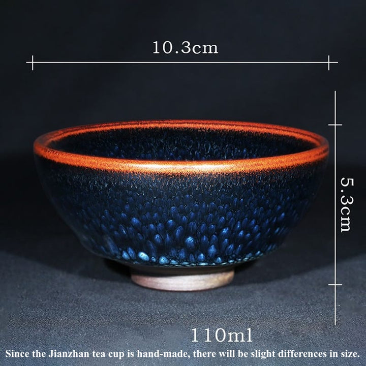 Buddha Stones fatto a mano blu francolino macchia cinese Jianzhan tazza da tè in ceramica Kung Fu tazza da tè ciotola