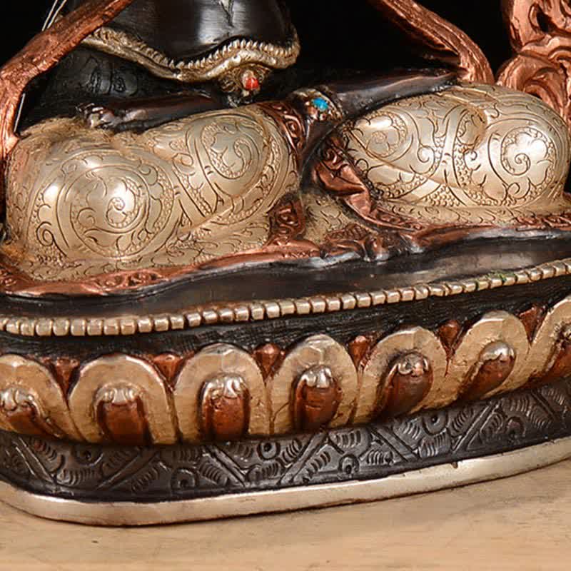 Statua di rame di protezione di Avalokitesvara a quattro braccia del Bodhisattva Chenrezig Decorazione - image 12