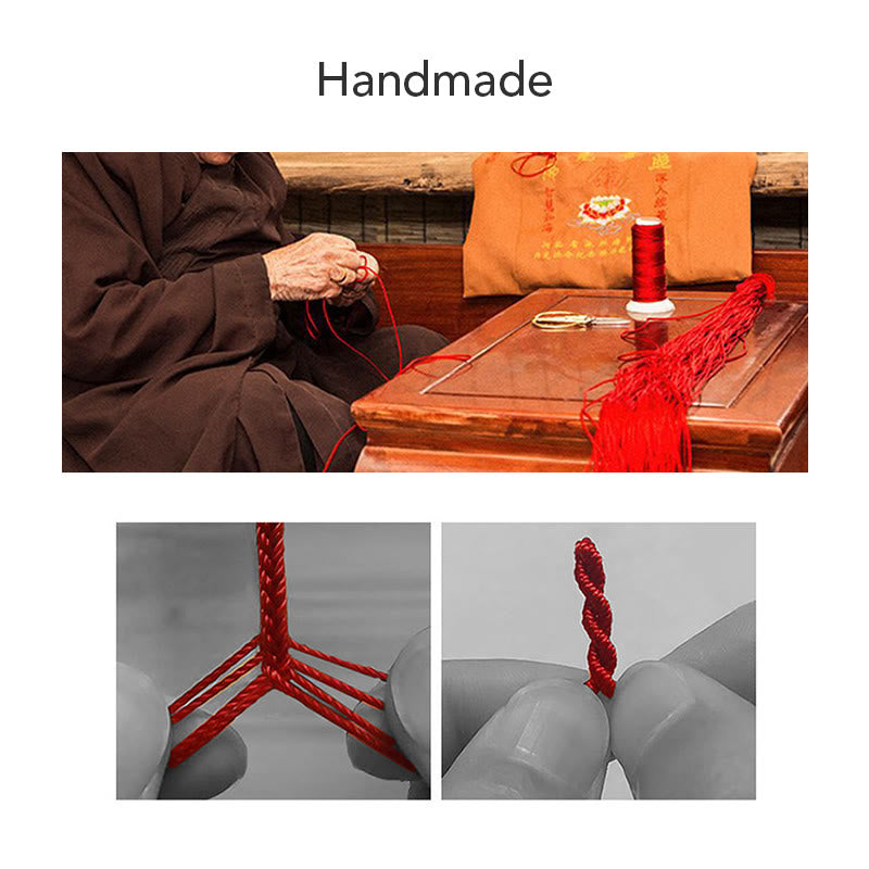 Braccialetto fatto a mano Buddha Stones con filo a cinque colori, per coppie di bambini e adulti