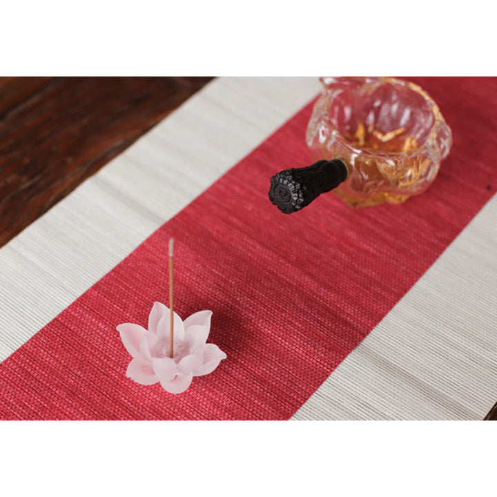 Buddha Stones Mini Lotus Liuli Cristallo Guarigione Meditazione Bastoncino Bruciatore di Incenso