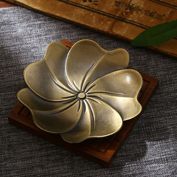 Buddha Stones, loto, drago, fenice, otto simboli di buon auspicio, porta incenso in lega di zinco, bruciatore di incenso curativo, decorazione - Lotus Bronze (senza foro per l'incenso) - image 13