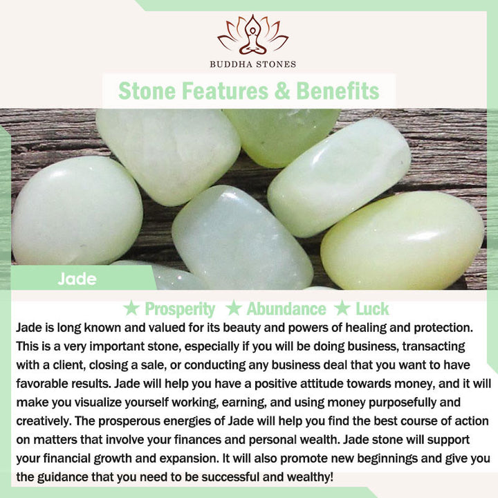 Braccialetto portafortuna con ciondolo volpe che cambia colore, perle di giada e Buddha Stones