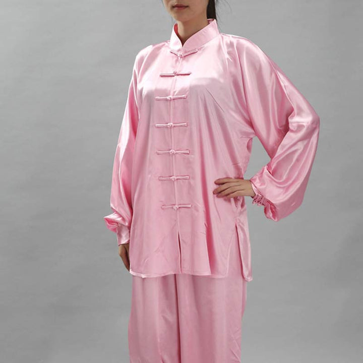 Buddha Stones Modello semplice Meditazione Preghiera Spirituale Zen Tai Chi Qigong Pratica Set di abbigliamento unisex - Rosa chiaro - 2XL- ADATTO PER USA/UK/AU/UE - XL - image 18