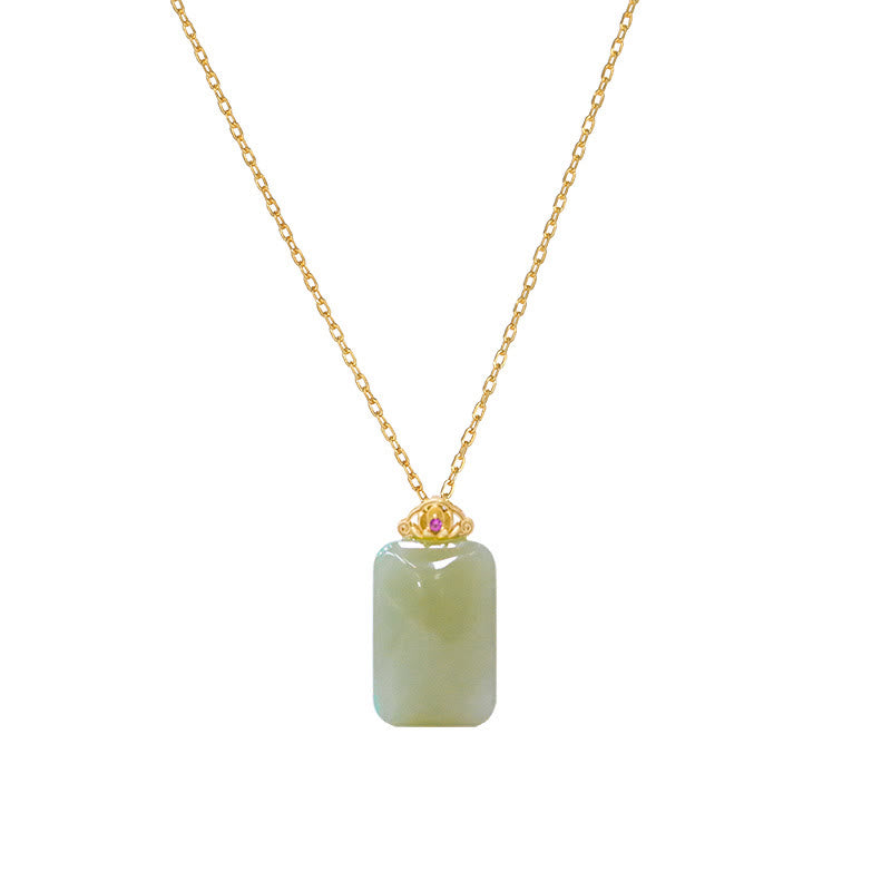 Collana con ciondolo a forma di farfalla Buddha che ride in giada ciano naturale Hetian Jade in argento sterling 925 - image 47