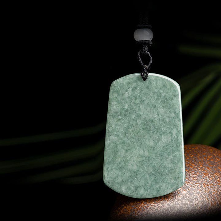 Buddha Stones Anno del Drago Zodiaco Cinese Drago Giada Amuleto Collana Pendente