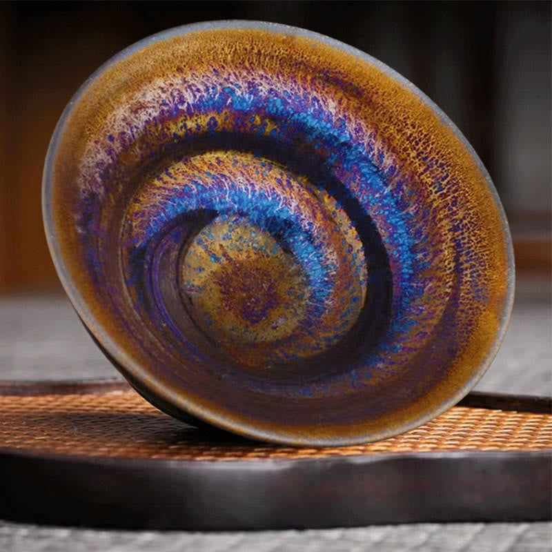 Buddha Stones cinese Jianzhan colorato Via Lattea smaltata tazza da tè in ceramica Tenmoku Kung Fu tazza da tè