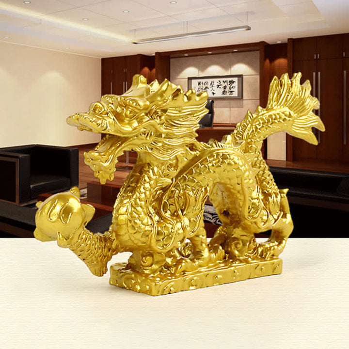 Buddha Stones Feng Shui Drago Nuvola di buon auspicio Ricchezza Fortuna Decorazione