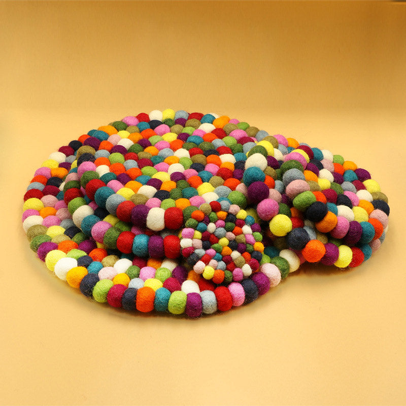 Buddha Stones Cuscino decorativo in feltro di lana, realizzato a mano, con ciotola tibetana per cantare. - image 1