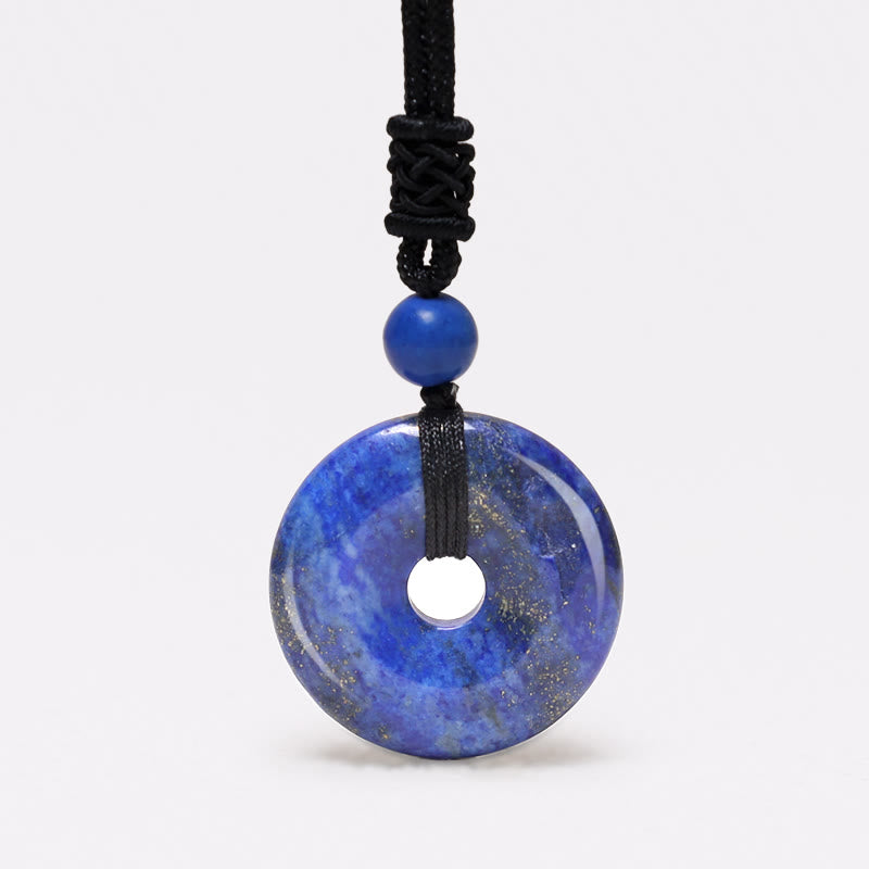 Collana con ciondolo moneta portafortuna Buddha Stones, cristallo curativo e pietre preziose