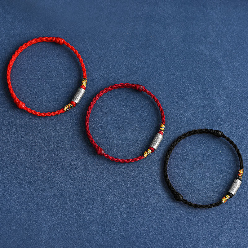 Buddha Stones Bracciale Cavigliera in Argento Sterling 925 Fatto a Mano Tutto Va Bene Design Protezione Forza