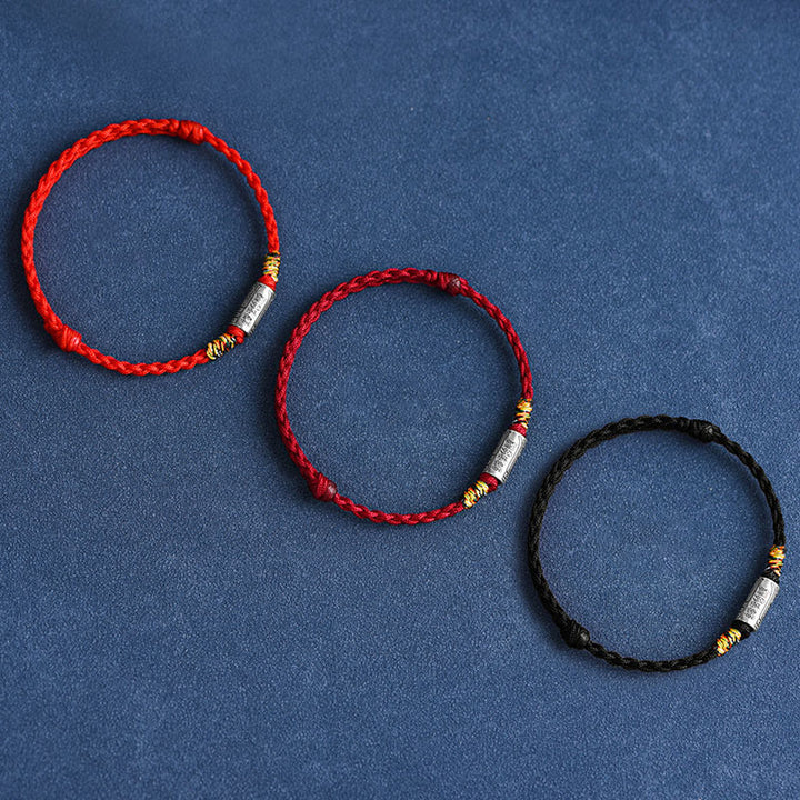 Buddha Stones Bracciale Cavigliera in Argento Sterling 925 Fatto a Mano Tutto Va Bene Design Protezione Forza