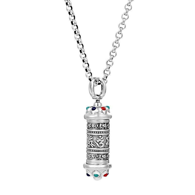 Ciondolo con collana Buddha Stones tibetano Om Mani Padme Hum Focus - image 5