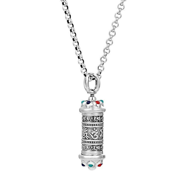 Ciondolo con collana Buddha Stones tibetano Om Mani Padme Hum Focus - image 5