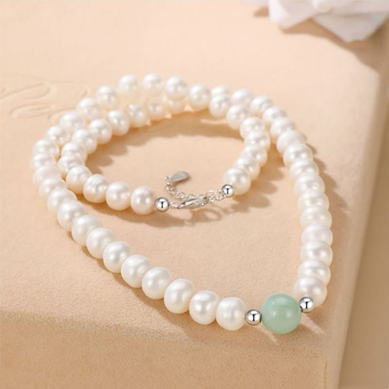 Buddha Stones 925 Sterling Silver Perla Naturale Giada Collana Bracciale Orecchini Guarigione Con Scatola Regalo