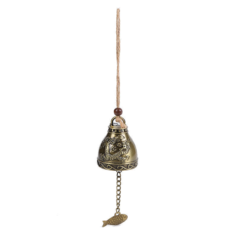 Buddha Stones Feng Shui Buddha Koi Pesce Drago Elefante Campanello a vento Campana Fortuna Decorazione da appendere alla parete