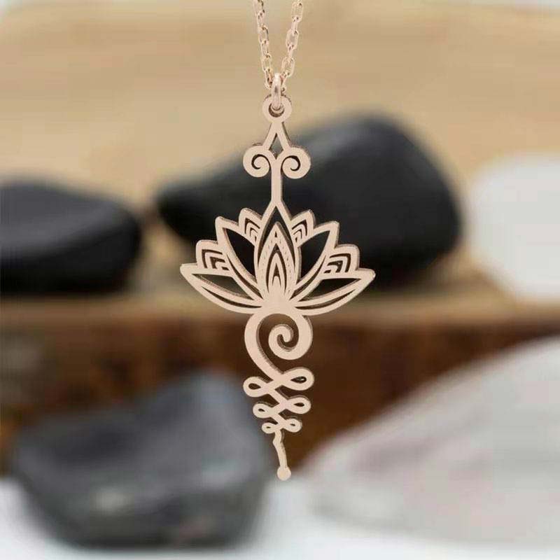 Buddha Stones Collana con ciondolo "Lotus Luck Wealth" - image 4