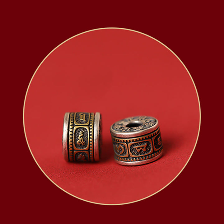 Bracciale Buddha Stones 925 Sterling Silver Zodiaco Cinese Buddha Natale Cinabro Om Mani Padme Hum Calm - image 11