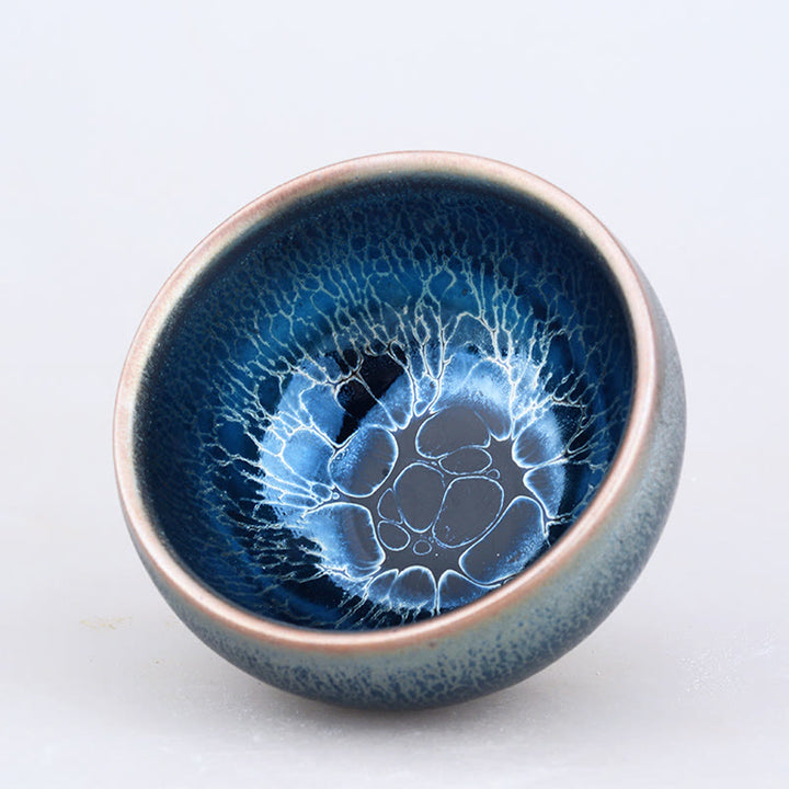 Buddha Stones fatte a mano Medusa Drago Scaglie Modello Cinese Jianzhan Tazza da Tè in Ceramica Tenmoku Kung Fu Tazza da Tè