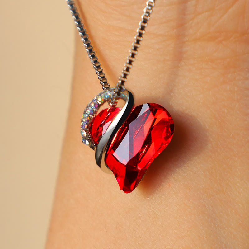 Collana con ciondolo con energia curativa, pietra portafortuna del cuore Buddha Stones d'amore