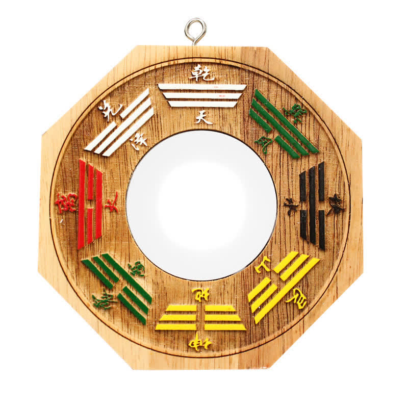 Feng Shui Bagua Mappa Peach Wood Balance Energy Map Specchio - Specchio convesso Bagua Map - 10 cm - image 0