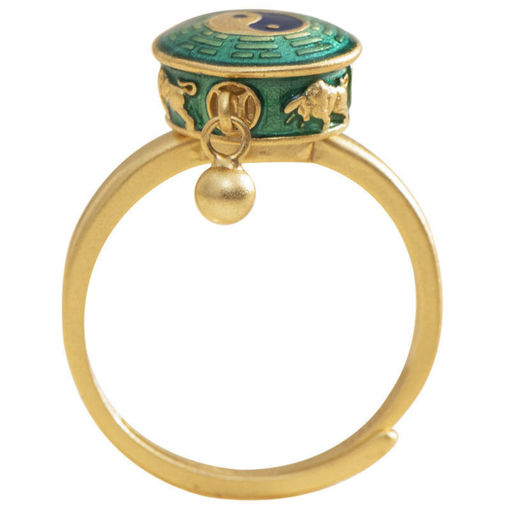 Anello girevole Yin Yang Rame Fortuna Ricchezza