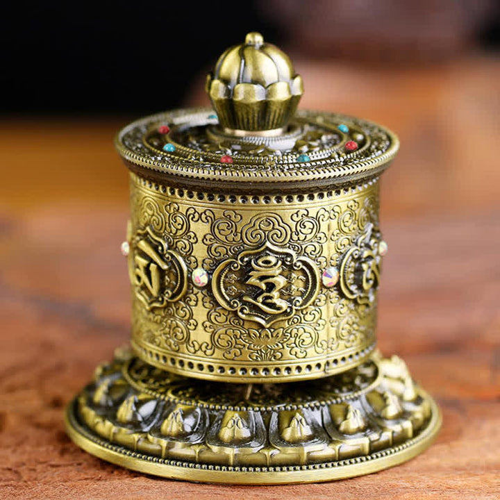Buddha Stones Ruota di preghiera di benedizione tibetana Decorazione per auto
