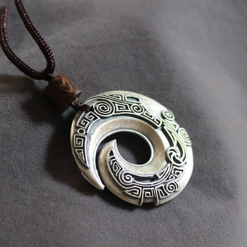 Buddha Stones La fortuna di una persona migliora il design del modello Collana pendente in rame con fortuna