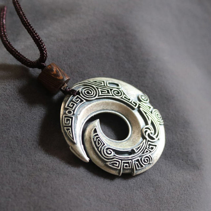 Buddha Stones La fortuna di una persona migliora il design del modello Collana pendente in rame con fortuna