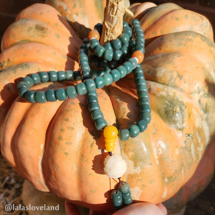 Braccialetto di successo Buddha Stones Lotus Cyan Bodhi Seed