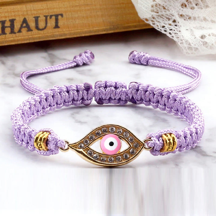 Braccialetto di corda Buddha Stones Evil Eye Keep Away Evil Spirits