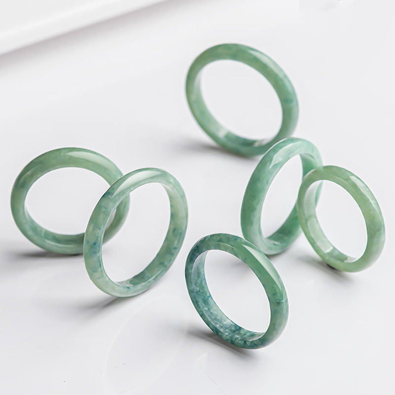 Anello Buddha Stones Natural Jade Prosperity Abbondanza