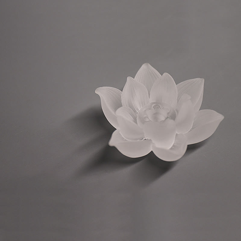 Buddha Stones Mini Lotus Liuli Cristallo Guarigione Meditazione Bastoncino Bruciatore di Incenso