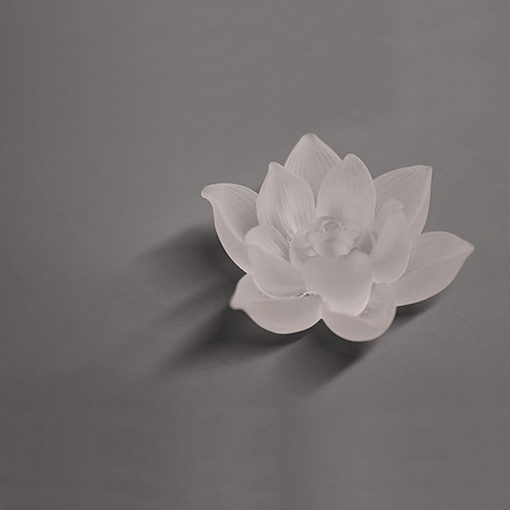 Buddha Stones Mini Lotus Liuli Cristallo Guarigione Meditazione Bastoncino Bruciatore di Incenso