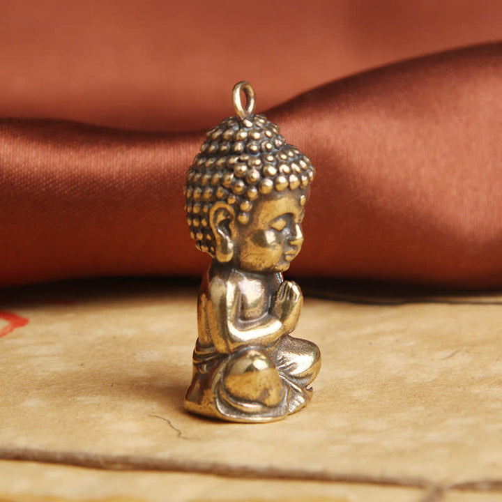 Portachiavi con ciondolo in rame con compassione del Buddha