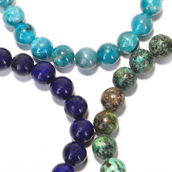 Buddha Stones Lazurite naturale Pietersite Unakite Om Mani Padme Hum Bead Braccialetto positivo