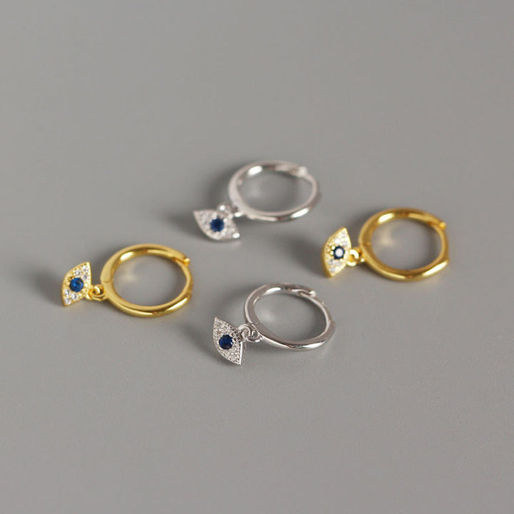 Orecchini a perno con protezione contro il malocchio in argento sterling 925 Buddha Stones
