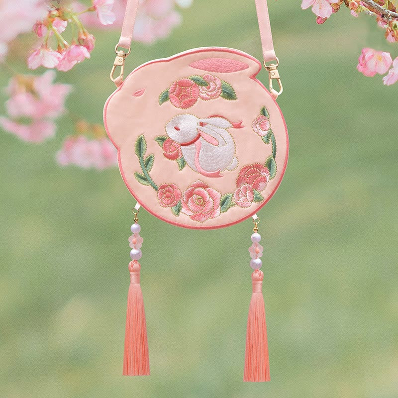 Buddha Stones Ricamo Panda Fortunato Gatto Shiba Inu Cervo Coniglio Volpe Fiore Animale Carino Borsa Hanfu Borsa A Tracolla Borsa A Tracolla