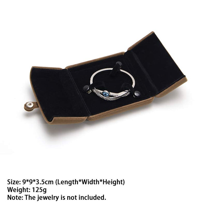Scatola portaoggetti per gioielli Scatola regalo in flanella - Marrone - Scatola per braccialetti - image 15