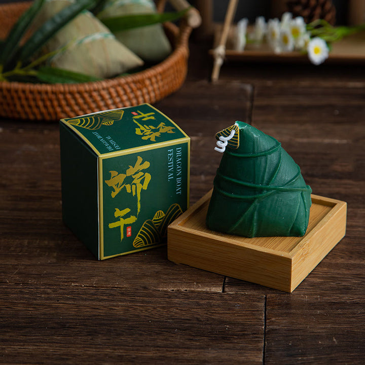 Buddha Stones Dragon Boat Festival Zongzi Modello Candela Profumata Regalo Per Famiglia Amici