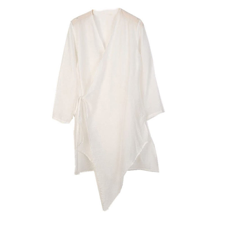 Buddha Stones Semplice Bianco Beige Modello Meditazione Spirituale Zen Pratica Yoga Abbigliamento Donna Abbigliamento