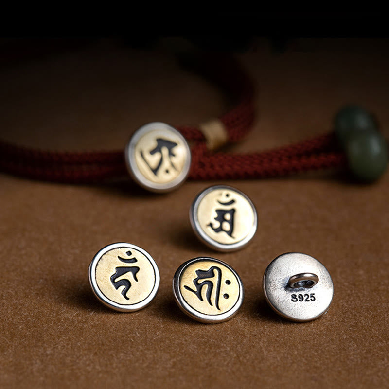 Braccialetto in corda rossa intrecciata con semi di Bodhi Buddha Stones , fatto a mano, in argento sterling 925, con zodiaco cinese, Buddha di Natale