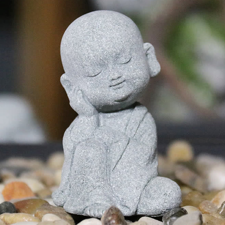 Buddha Stones Meditazione Preghiera Statua del Buddha Compassione Decorazione della casa