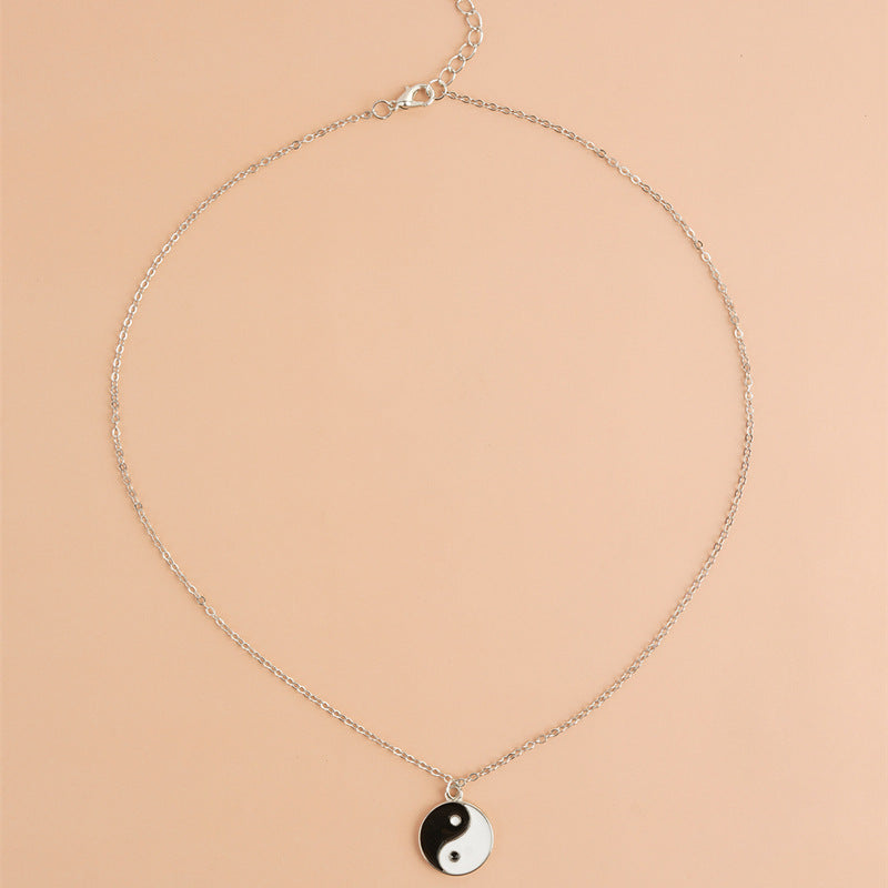 Buddha Stones Collana con ciondolo Yin Yang Armonia Equilibrio 2 pezzi - image 2