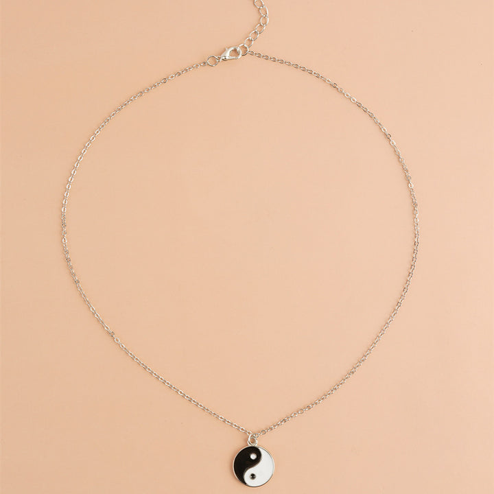 Buddha Stones Collana con ciondolo Yin Yang Armonia Equilibrio 2 pezzi - image 2